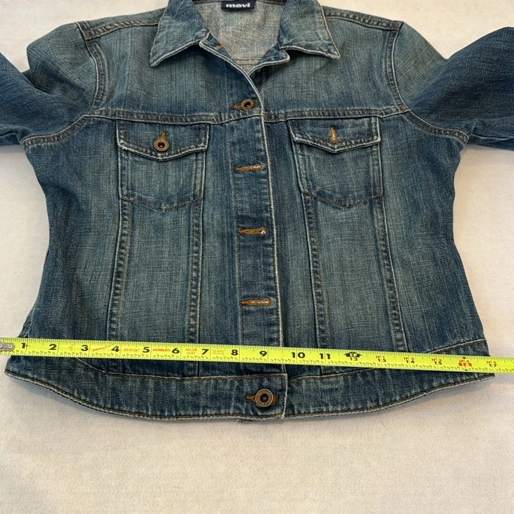 Mavi Catherine Slim Western Style Denim Jean Jacket Women's Size Large Y2K - Picture 5 of 11